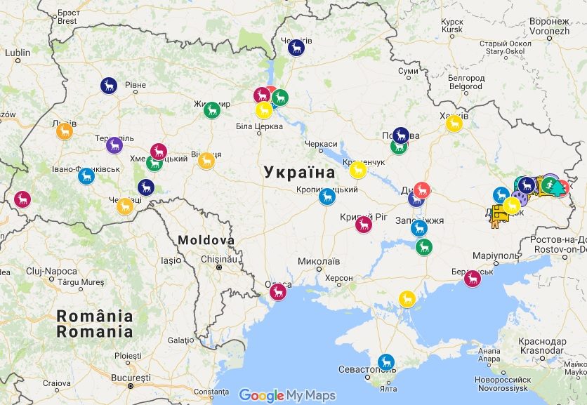 Мапа Олені Святого Миколая 2018